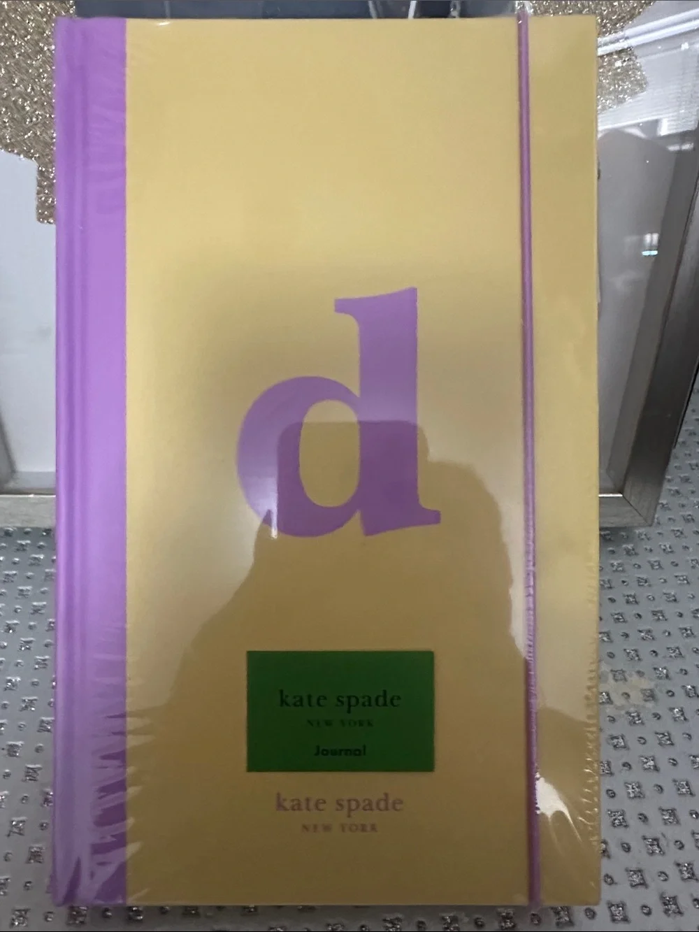 kate spade Yellow and Lavender Hardcover Journal with D Initial